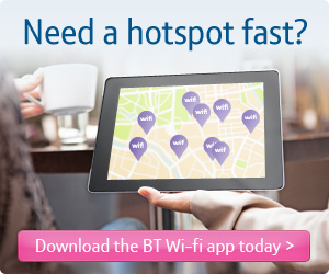 Need a hotspot fast? Download the BT Wi-fi app today